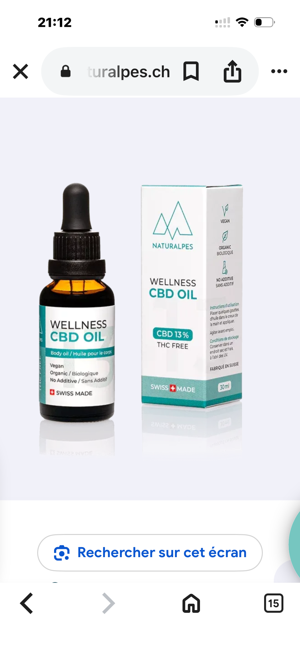 Wellness CBD Oil 13% | Swiss-Made Organic CBD
